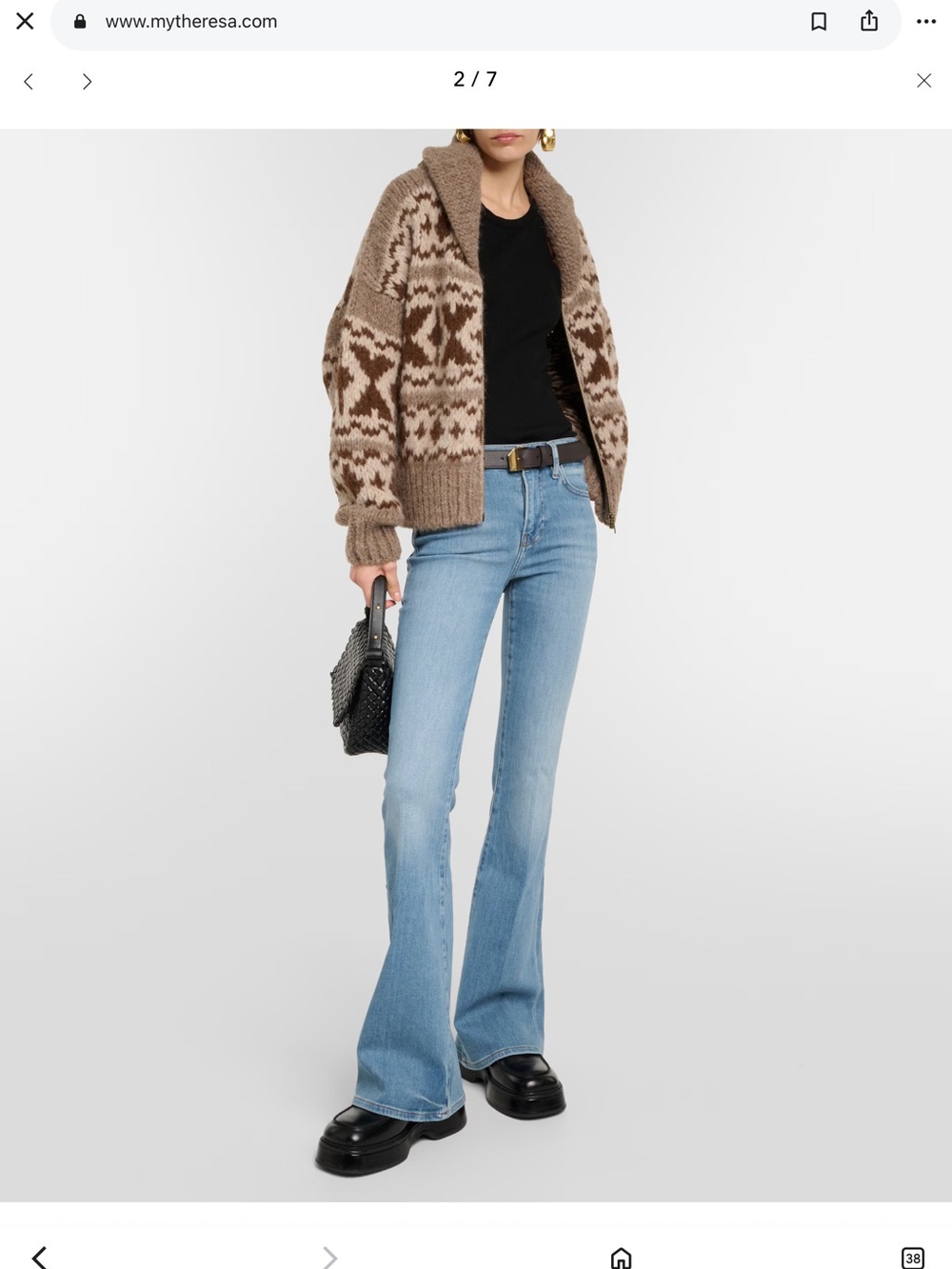 Frame le high Denim Light Blue High-Rise Flare Jeans